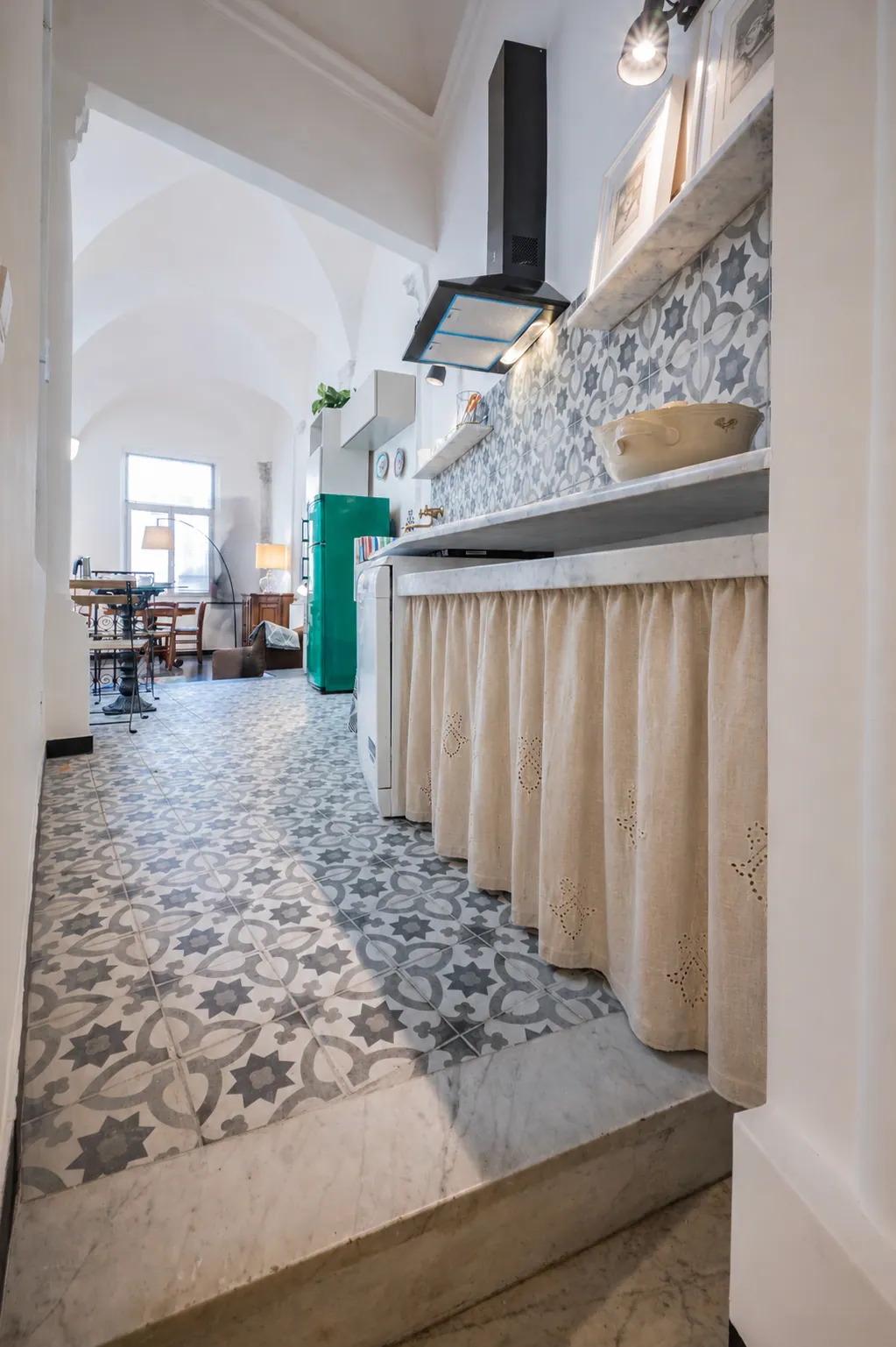 cucina integrata in appartamenti storici a Genova
